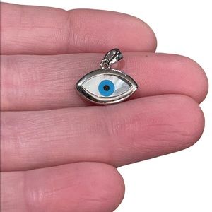 Sterling silver 925 Evil eye necklace pendant